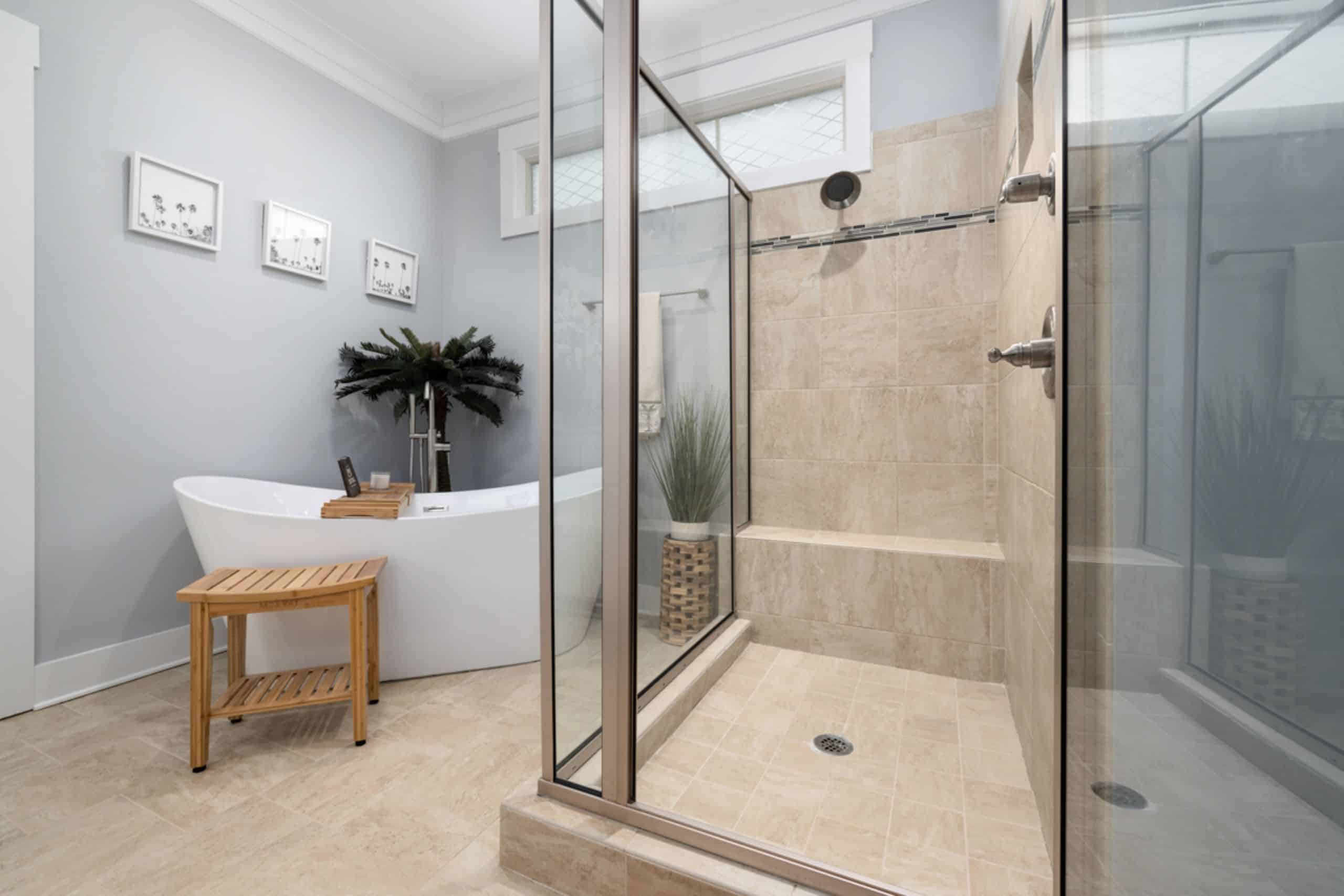 Through the Shower Glass: Elegant Options for Doors and Enclosures 1 - Angelo and Sons shower glass for door and enclosure in modern bathroom